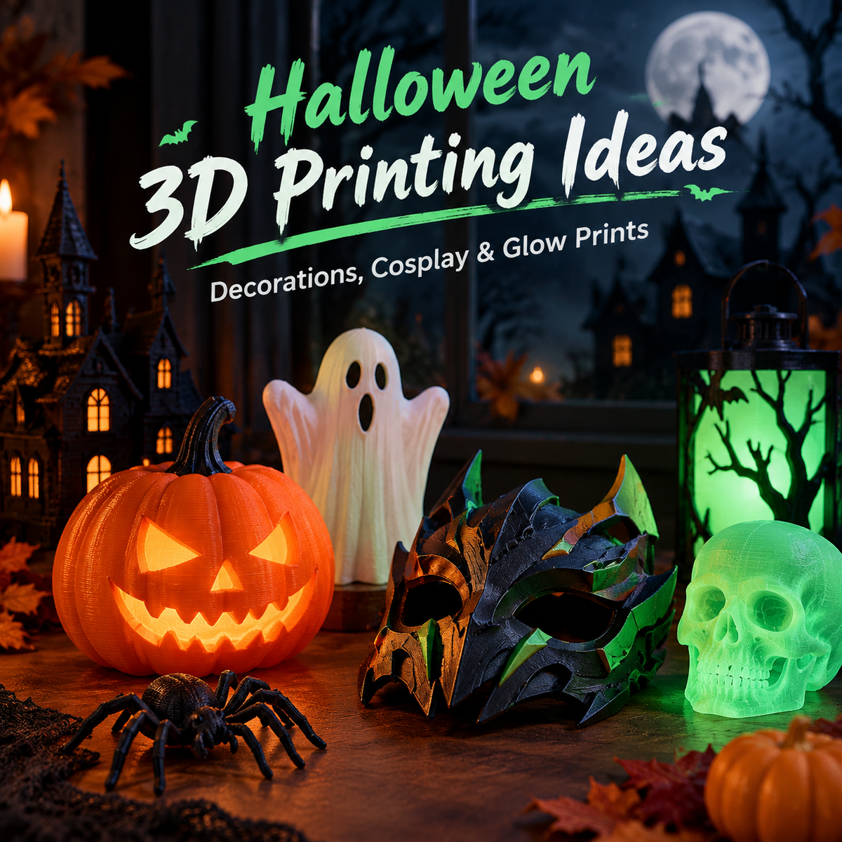 Halloween 3D Printing Ideas: Decorations, Cosplay & Glow-in-the-Dark Prints