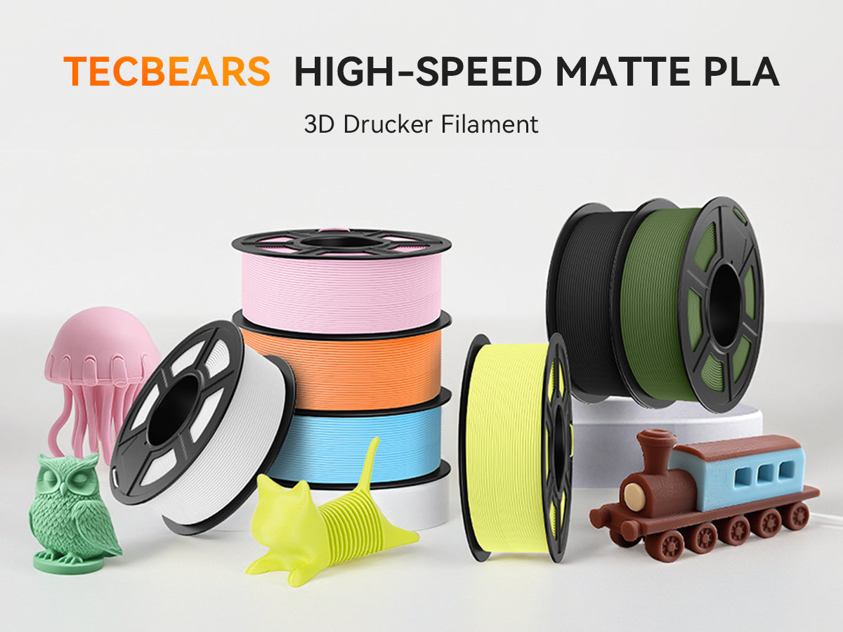TECBEARS High Speed Matte PLA (Classic) 3D Printer Filament 600mm/s 1KG