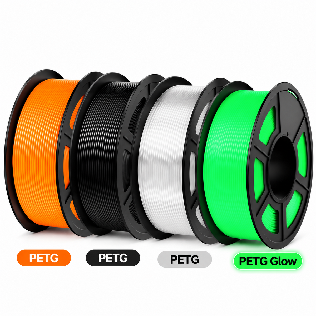TECBEARS Halloween Glow 3D Printer Filament 1KG x 4Pack