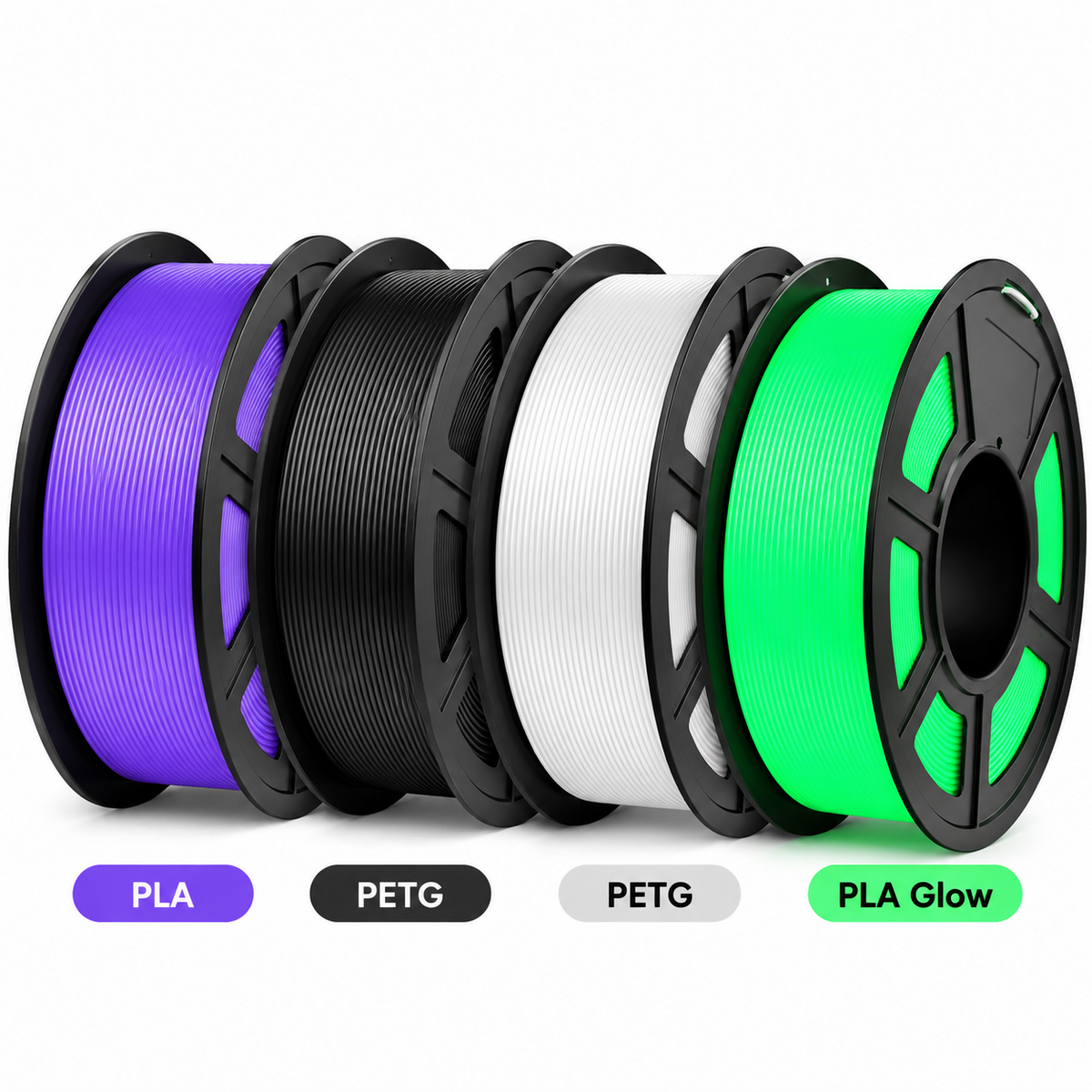 TECBEARS Halloween Glow 3D Printer Filament 1KG x 4Pack