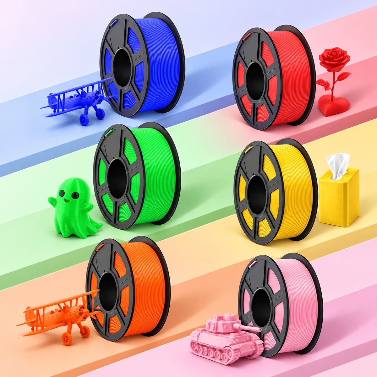 [UK Only] TECBEARS PLA\ PETG\ ABS\ ASA Collection 3D Printer Filament 1KG