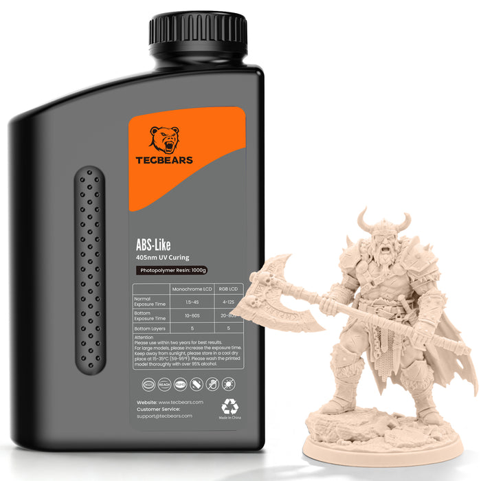 Tecbears ABS-Like Resin 1000g, 3D Printing UV Curing Resin 405nm