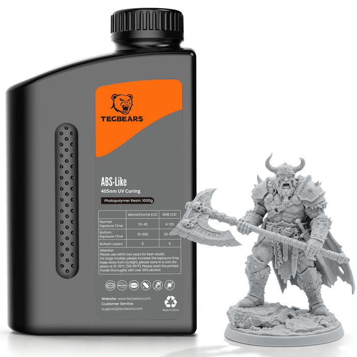 Tecbears ABS-Like Resin 1000g, 3D Printing UV Curing Resin 405nm