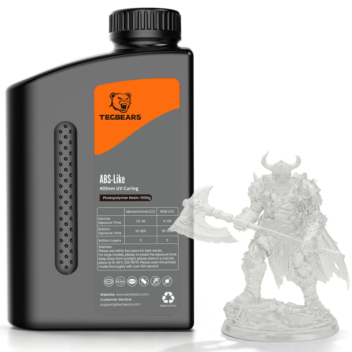 Tecbears ABS-Like Resin 1000g, 3D Printing UV Curing Resin 405nm