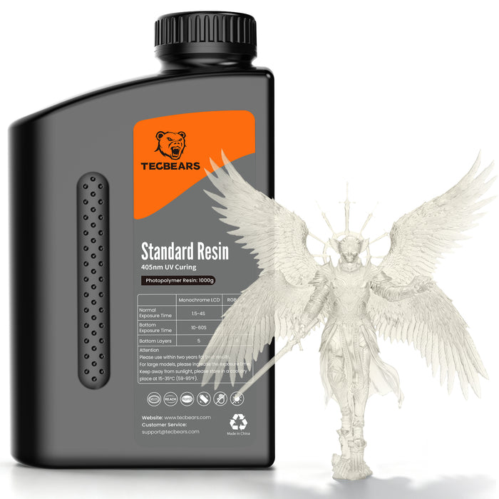 TECBEARS Standard Resin 1000g , 3D Printing UV Curing Resin 405nm