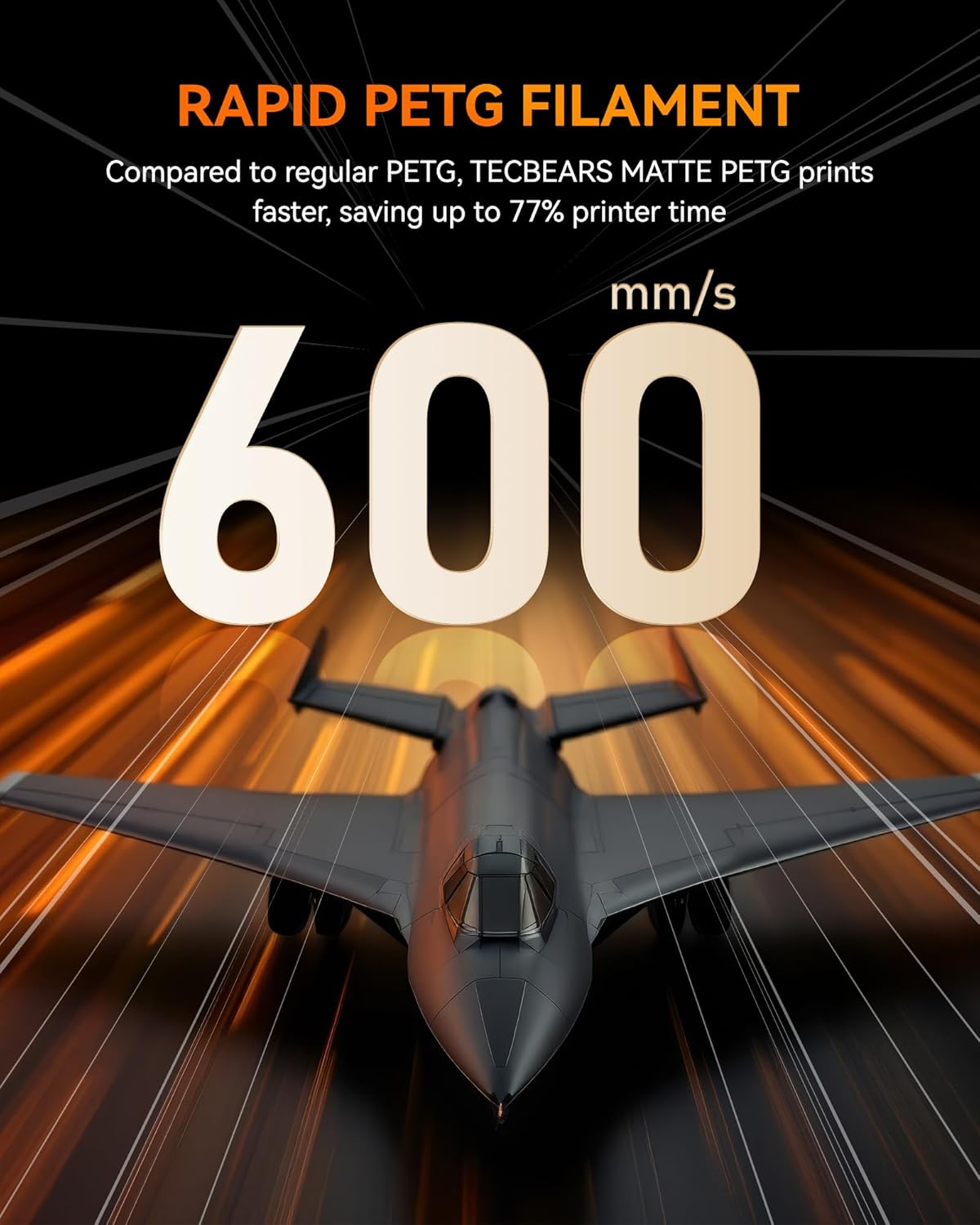 TECBEARS High Speed Matte PETG 3D Printer Filament 1KG