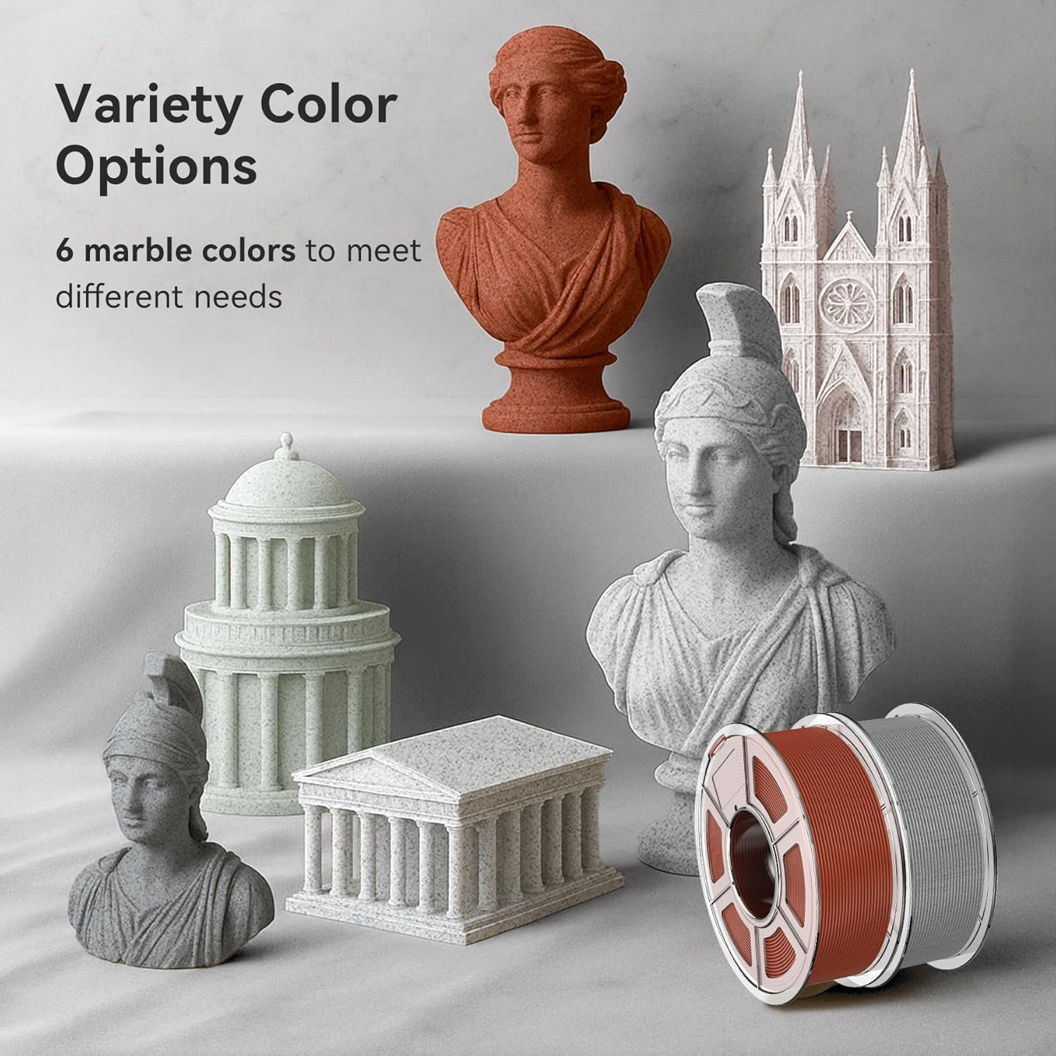 TECBEARS High Speed PLA Marble 3D Printer Filament 1KG