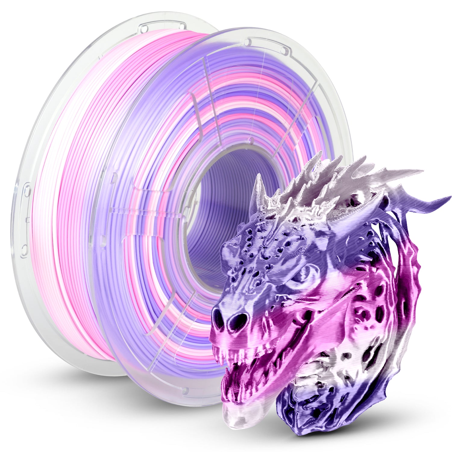 TECBEARS PLA+ Silk Rainbow 3D Printing Filament 1KG