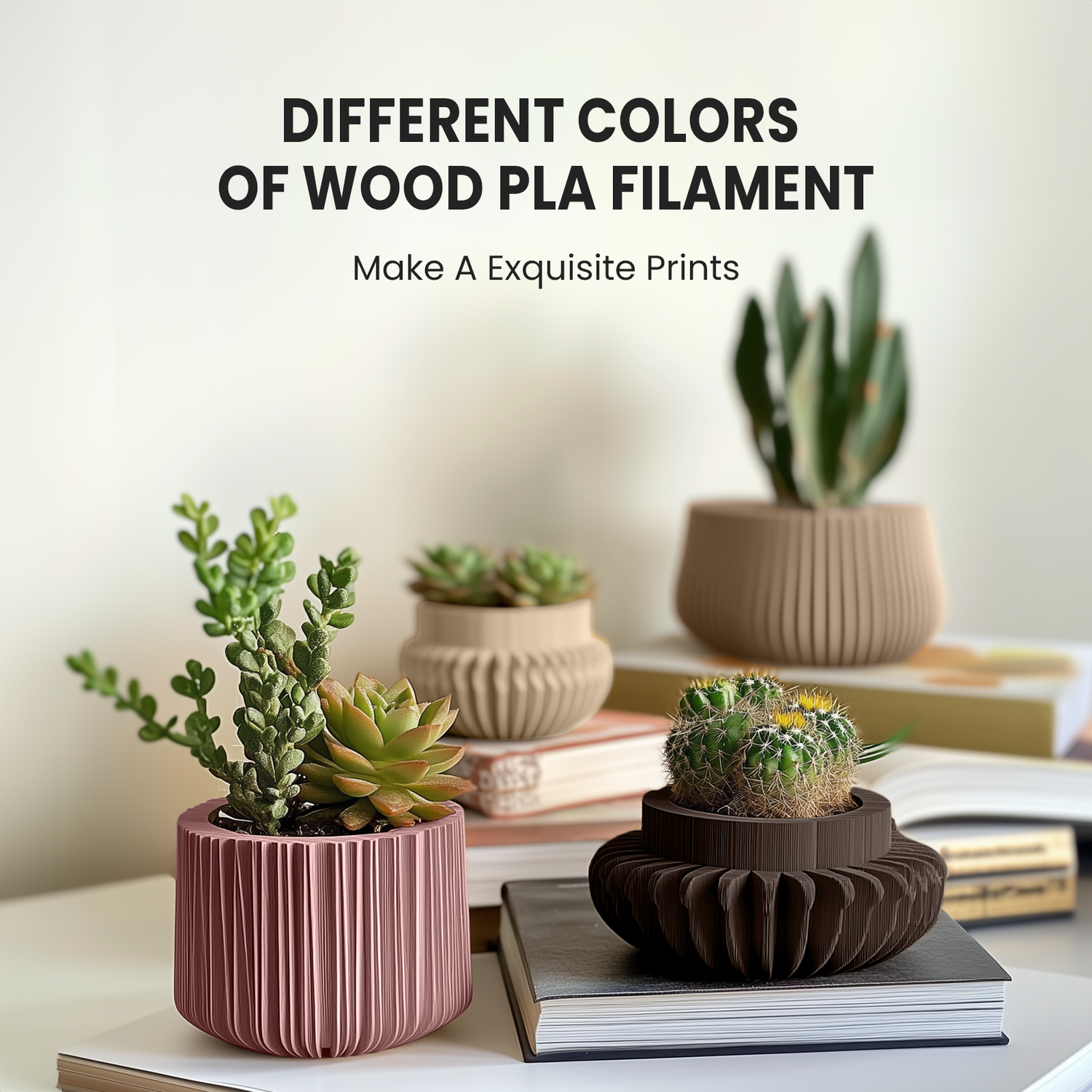 TECBEARS Optimized Wood PLA 3D Printer Filament 1KG